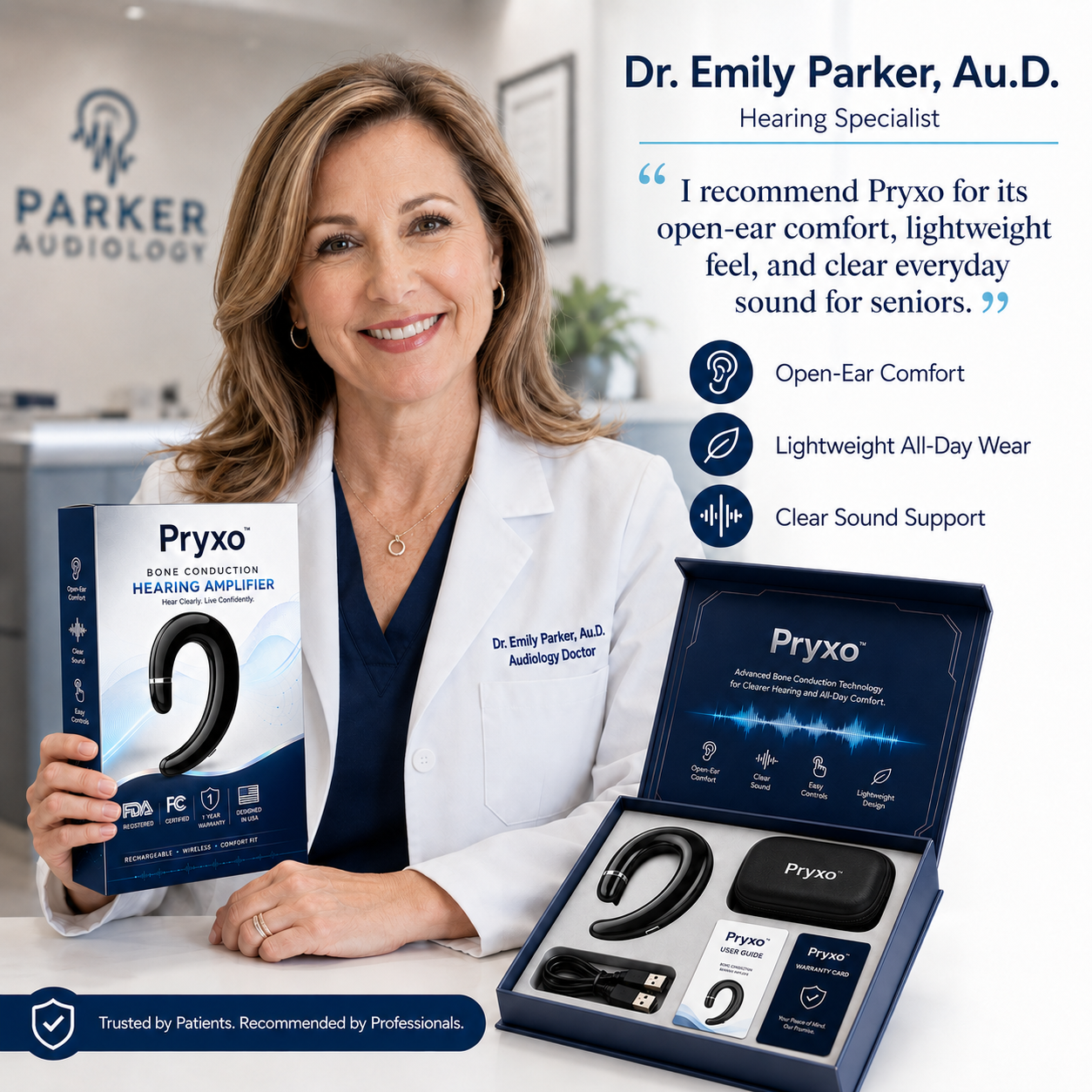 💖#1 THIS IS THE CLEAR WINNER!🔥Pryxo™ Bone Conduction Hearing Aids — Hear the sounds you should hear! ✅Made in the USA